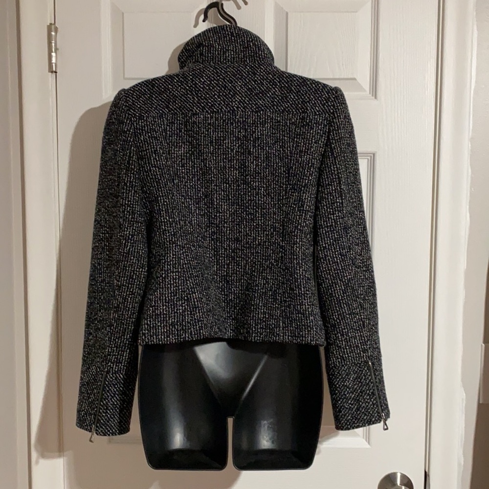 Forenza Moto Zip Black & White Tweed Jacket Sz S - Picture 9 of 13